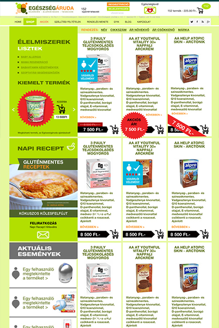 webáruház design készítés